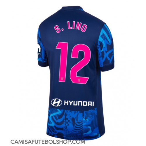 Camisa de time de futebol Atletico Madrid Samuel Lino #12 Replicas 3º Equipamento Feminina 2024-25 Manga Curta